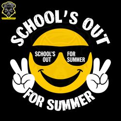 shools out for summer happy face svg digital download files