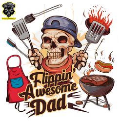 flippin awesome dad master chef png digital download files