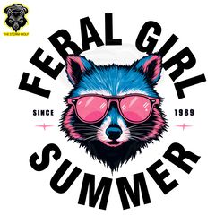 feral girl summer since 1989 png digital download files