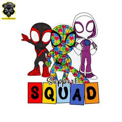 support squad autism cartoon superhero png