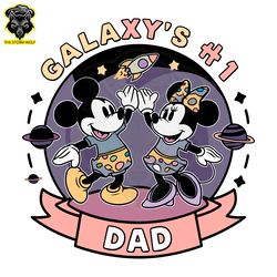 Mickey Minnie Dancing Galaxys Dad SVG Digital Download Files