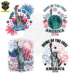 home of the free america 1776 svg png bundle