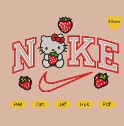 nike x hello kitty strawberries embroidery file