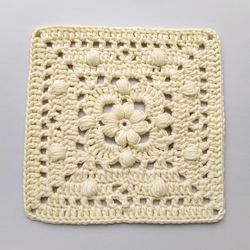 farmhouse granny square flower crochet pattern easy 6 inch large 1 color granny square joins crochet together