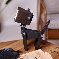 wooden table eco-friendly adjustable cat lamp