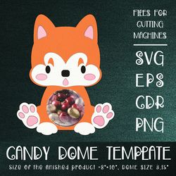 japanese akita | candy dome template | sucker holder | paper craft design