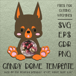 doberman pinscher | candy dome template | sucker holder | paper craft design