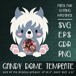 chinese crested dog | candy dome template | sucker holder | paper craft design