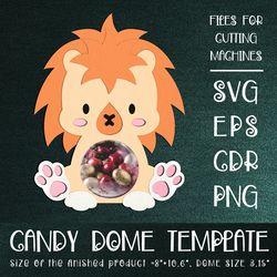 baby lion | candy dome template | sucker holder | paper craft design