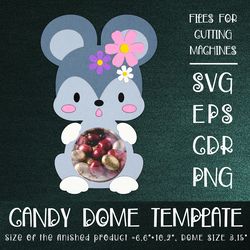 little mouse| candy dome template | sucker holder | paper craft design