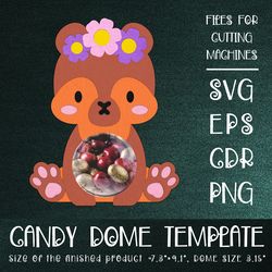 baby bear | candy dome template | sucker holder | paper craft design