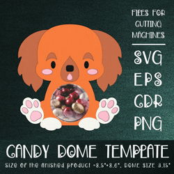 spaniel puppy | candy dome template | sucker holder | paper craft design