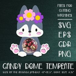 baby wolf | candy dome template | sucker holder | paper craft design