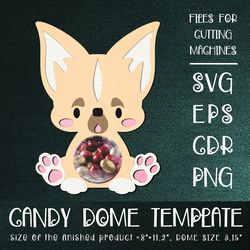 chihuahua puppy | candy dome template | sucker holder | paper craft design