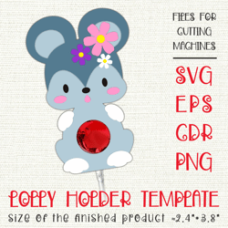 little mouse | lollipop holder | paper craft template