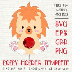 baby lion | lollipop holder | paper craft template