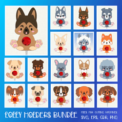 cute puppy | lollipop holder bundle | sucker holder templates