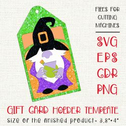 magician | halloween gift card holder | paper craft template