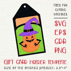 halloween pumpkin| gift card holder | paper craft template