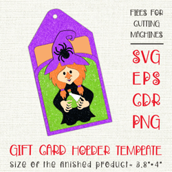 halloween witch | gift card holder | paper craft template