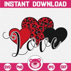 love leopard heart  png dxf, files for silhouette cameo cricut, funny valentine's day, mother's day, sublimation design