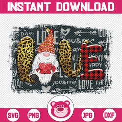 valentines day sublimation design-sublimation design-gnome love design-png-waterslide