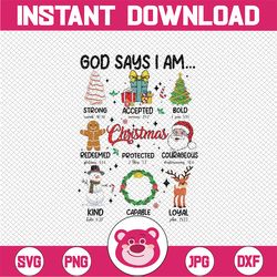 god says i am christmas png, christmas vibes png, christmas png, digital download