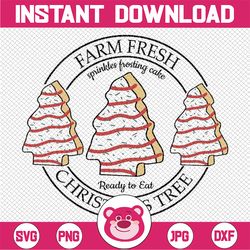 farm fresh christmas tree cakes svg, christmas cake tree farm svg, funny christmas farm fresh svg, christmas png, digita