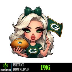 Teams Football Designs, Teams Football Fan Girl Designs, Instant Download (32)