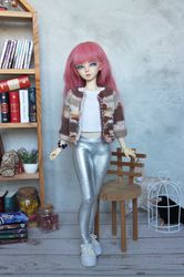 bjd clothes, knitted voluminous blouse for minifee girl, 1/4 msd doll clothes