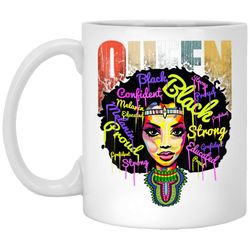 african queen s for women &8211 educated black girl magic white mug