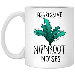aggressive nirnroot noises white mug