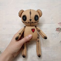 creepy cute teddy bear handmade