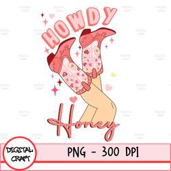 howdy honey png, retro valentine's day png, trendy valentine's png, western valentine's png, trendy western png