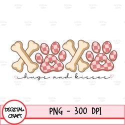 hugs and kisses xoxo black script sublimation png, valentine day art, hand painted art, digital download, printable art