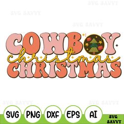 cowboy christmas svg, cowboy decorates the christmas svg, western christmas png