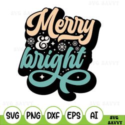 merry and bright svg, christmas svg, christmas shirt svg, holiday svg, christmas light svg, dxf, png, cut file, cricut,