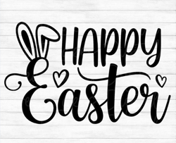 happy easter - instant digital download - svg, png, dxf, and eps files included! easter bunny, bunny ears