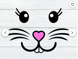 bunny face svg, easter svg, cute easter svg, cute bunny face svg, bunny face, easter, cut file, svg, printable image, ir