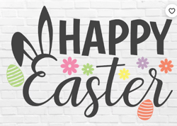 happy easter svg, happy easter png, easter bunny svg, easter bunny ears svg, easter silhouette, easter cut file, easter