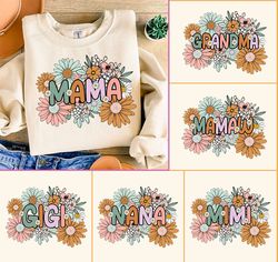 floral mama nana png sublimation design download, mama png, mama floral png, mama flower png, mothers day png.