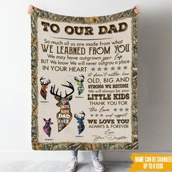 hunting custom blanket so much of me is made from you father&8217s day personalized gift