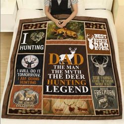hunting dad fleece blanket  bk3622