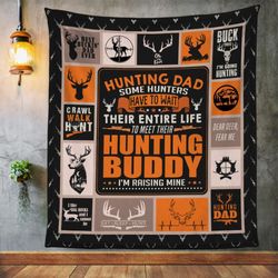 hunting dad fleece blanket  bk3706