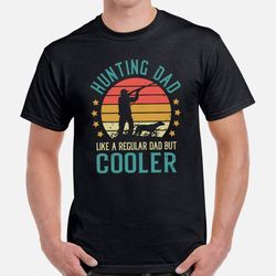 hunting dad like a normal dad but cooler t-shirt for men vintage shotgun bird small game hunting hunter graphic shirt s-
