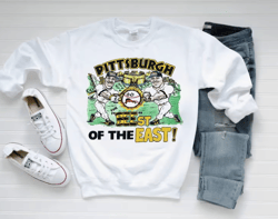 pittsburgh baseball best of the east cartoon 90s vintage white sweatpng, pittsburgh baseball team png, american baseball