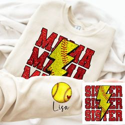 custom softball mama png, glitter softball png, sublimation design, digital download png, retro sports png, softball