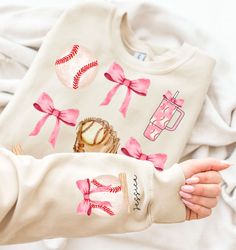 coquette bow png, soft girl era png, baseball png, coquette baseball png, social club png, pink bow design