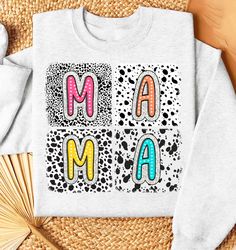 boho dalmatian mama png, mama doodle png, dalmatian dots, sublimation download, mama png design download, mother's day p