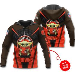 cleveland browns personalized hoodie all over printed bb530